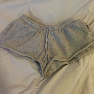 light grey brandy sweat shorts
